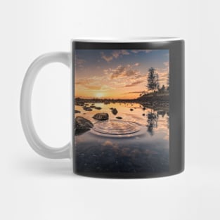 Calm lake landscape Mug